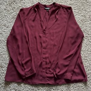 Maroon XL Express long sleeve blouse